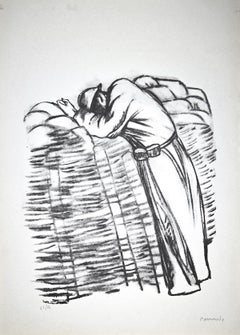 « In the Trenches » - Lithographie originale de Pietro Morando - années 1950