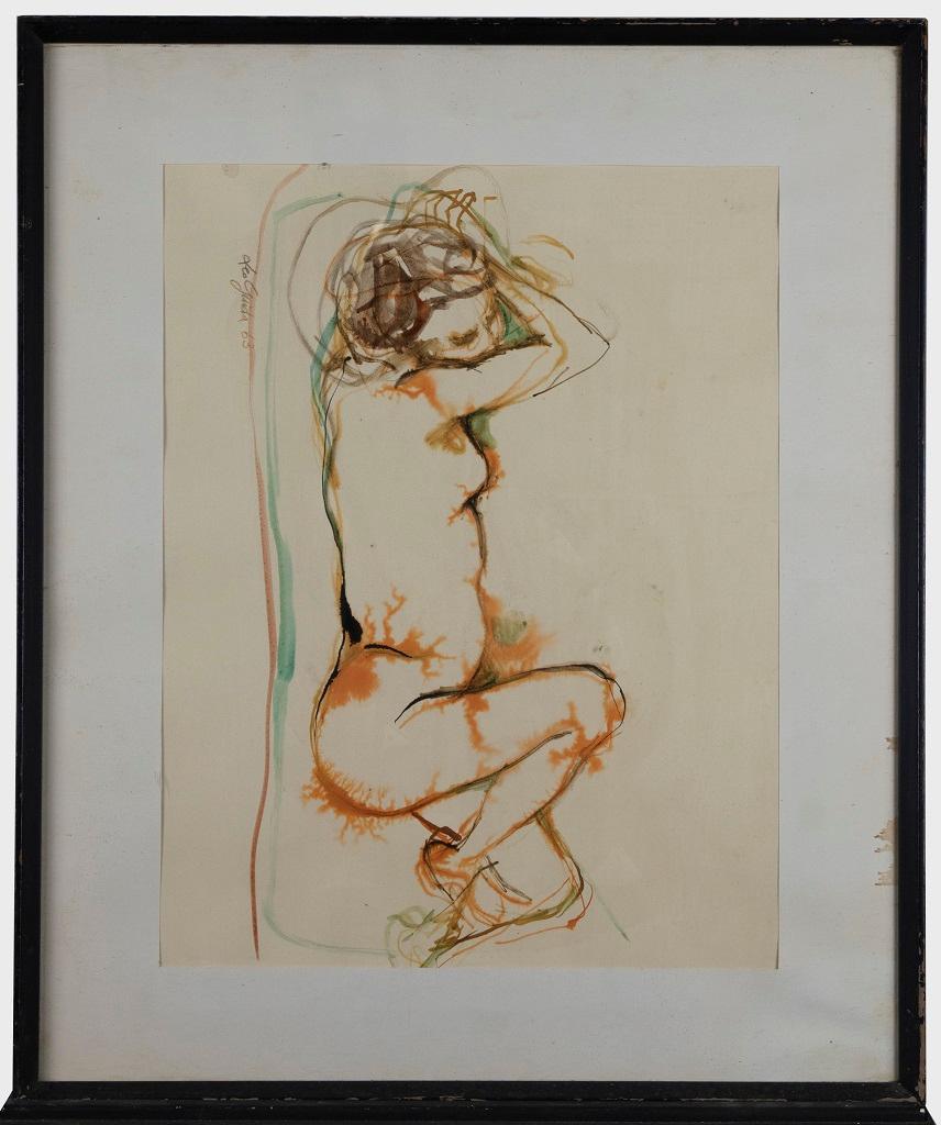 Nude ist ein originales zeitgenössisches Kunstwerk, das 1963 von dem italienischen Künstler Leo Guida (1992 - 2017) realisiert wurde.

Original-Aquarell auf Papier.

Am unteren Rand handsigniert und datiert. 

Der Rahmen ist im Lieferumfang
