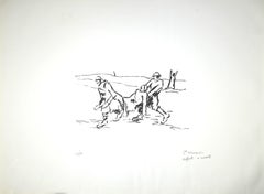 Shot to Death - Original Lithograph by Pietro Morando - 1950s