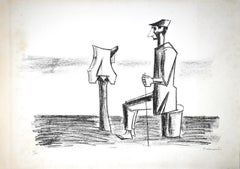 Lo spaventapasseri - Litografia di Pietro Morando - Anni '60
