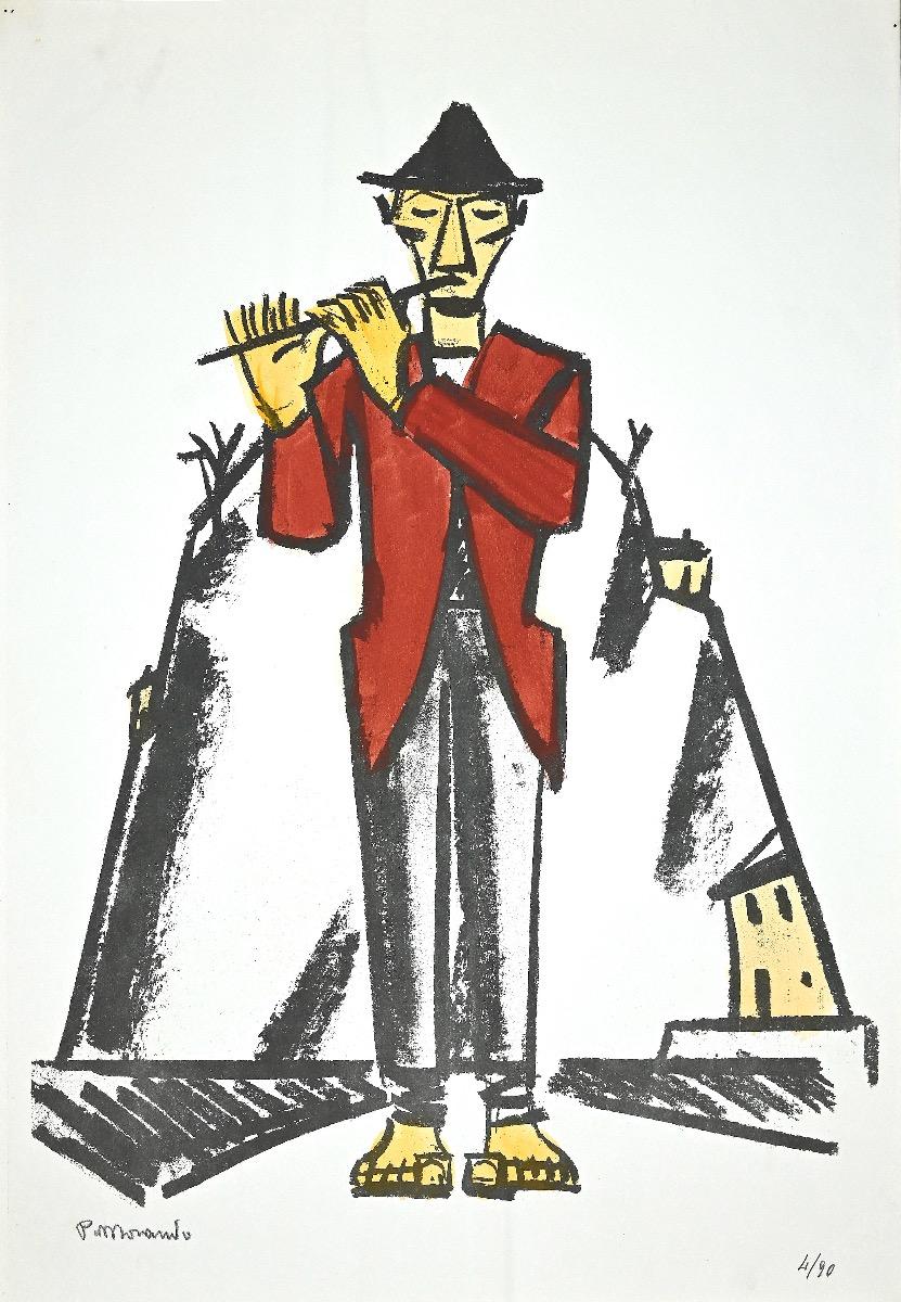 Piper is an original artwork realized by Italian artist Pietro Morando (Alessandria 1889- 1980).

Original hand-colored lithograph.

Hand-signed on the lower left in pencil.

Good conditions.

Numbered.Edition, 4/90.

Pietro Morando (Alessandria