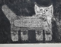 Chats - Gravure originale de Gian Paolo Berto - 1974