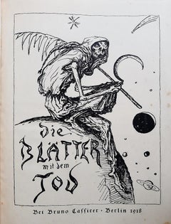 Die Blätter mit dem Tod - Seltenes Buch, gestochen von Alfred Kubin - 1918