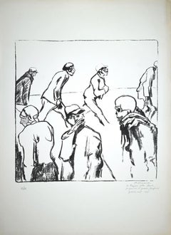 Tragedy of Hunger - Original Lithograph by Pietro Morando - 1950s