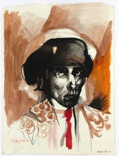 Torero 6 - Original Ink and Watercolor by Leo Guida - 1964