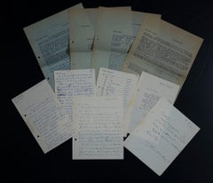 Vintage Original Autographed Letters by Zao Wou-Ki - 1960
