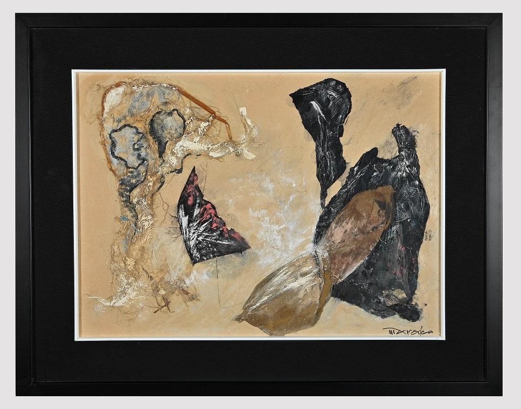 Abstract Composition is an original artwork realized by Antonio Marasco in the 1970s.

Mixed colored collage on paper

Hand signed on the lower right.

Includes a wooden frame: 48 x 3 x 61 cm.