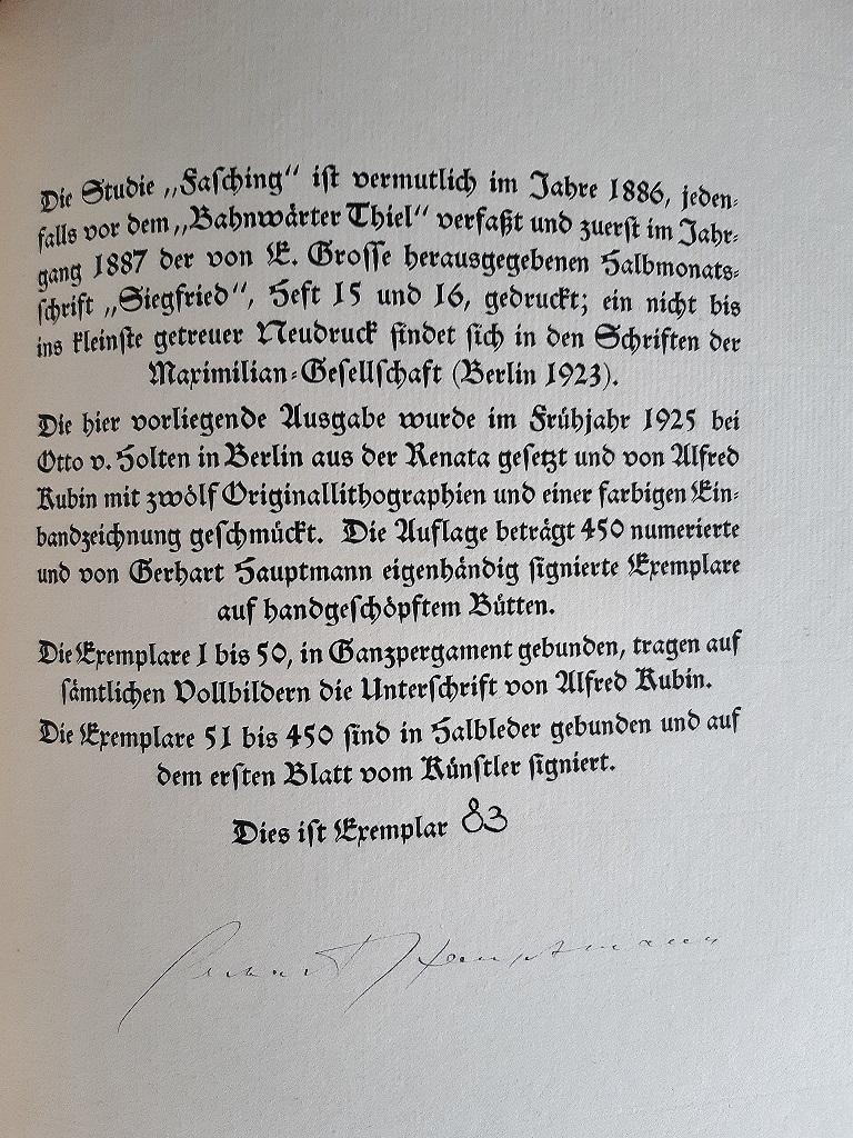 Fasching - Seltenes Buch, illustriert von Alfred Kubin - 1925 1