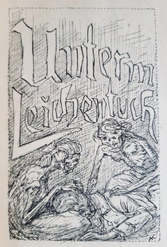 Unterm Leichentuch  Seltenes Buch, illustriert von Alfred Kubin  1927