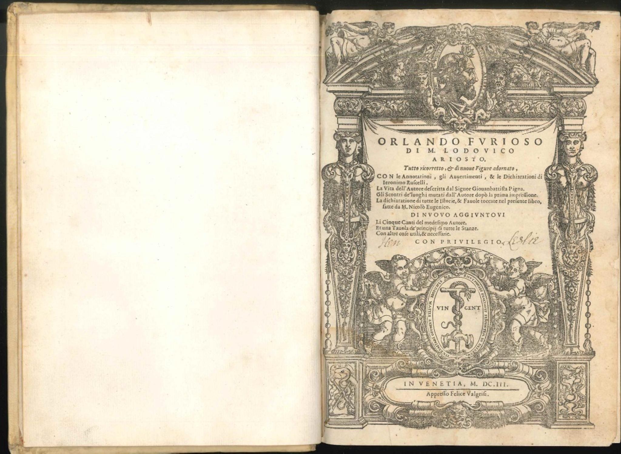 Orlando furioso - Illustrated Edition - 1603 - Art by Ludovico Ariosto