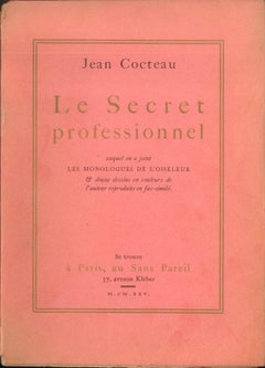 Le Secret professionnel - Edition Illustrated by Jean Cocteau - 1925