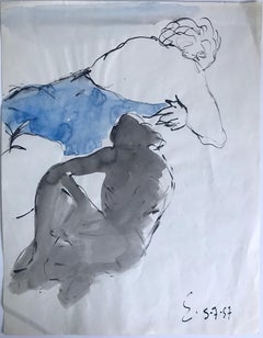 Figura - Disegno originale di Henri Espinouze - 1957