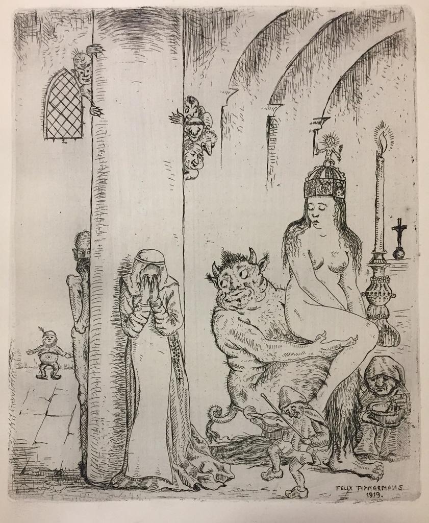 Édition de 310 exemplaires comprenant 6 gravures originales de Felix Timmermans.

Couverture rigide sur carton en bon état. Légèrement endommagé sur les angles. Titre en lettres dorées sur le dos. L'intérieur est dans un état quasi parfait avec des