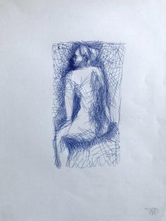 Nude - Original Pen Drawing on Paper - Mid-20th Century