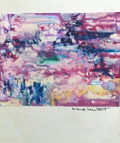 Composition in Pink and Violet - Original Drawing - Mid-20th Century