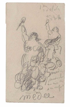 Medée - Original Pencil Drawing - Early 20th Century