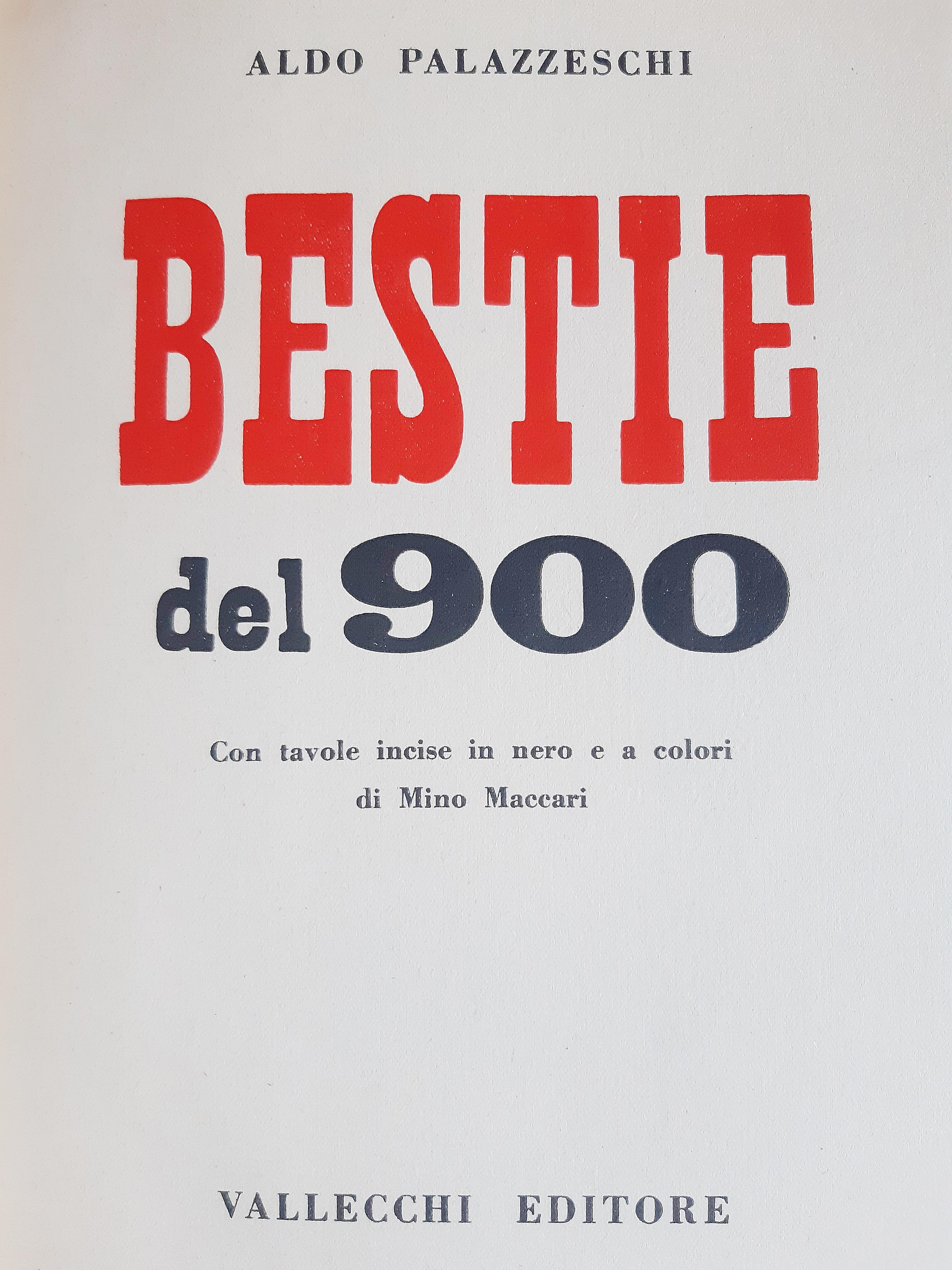 Bestie del '900 - Rare Book Illustrated by Mino Maccari - 1951 For Sale 4