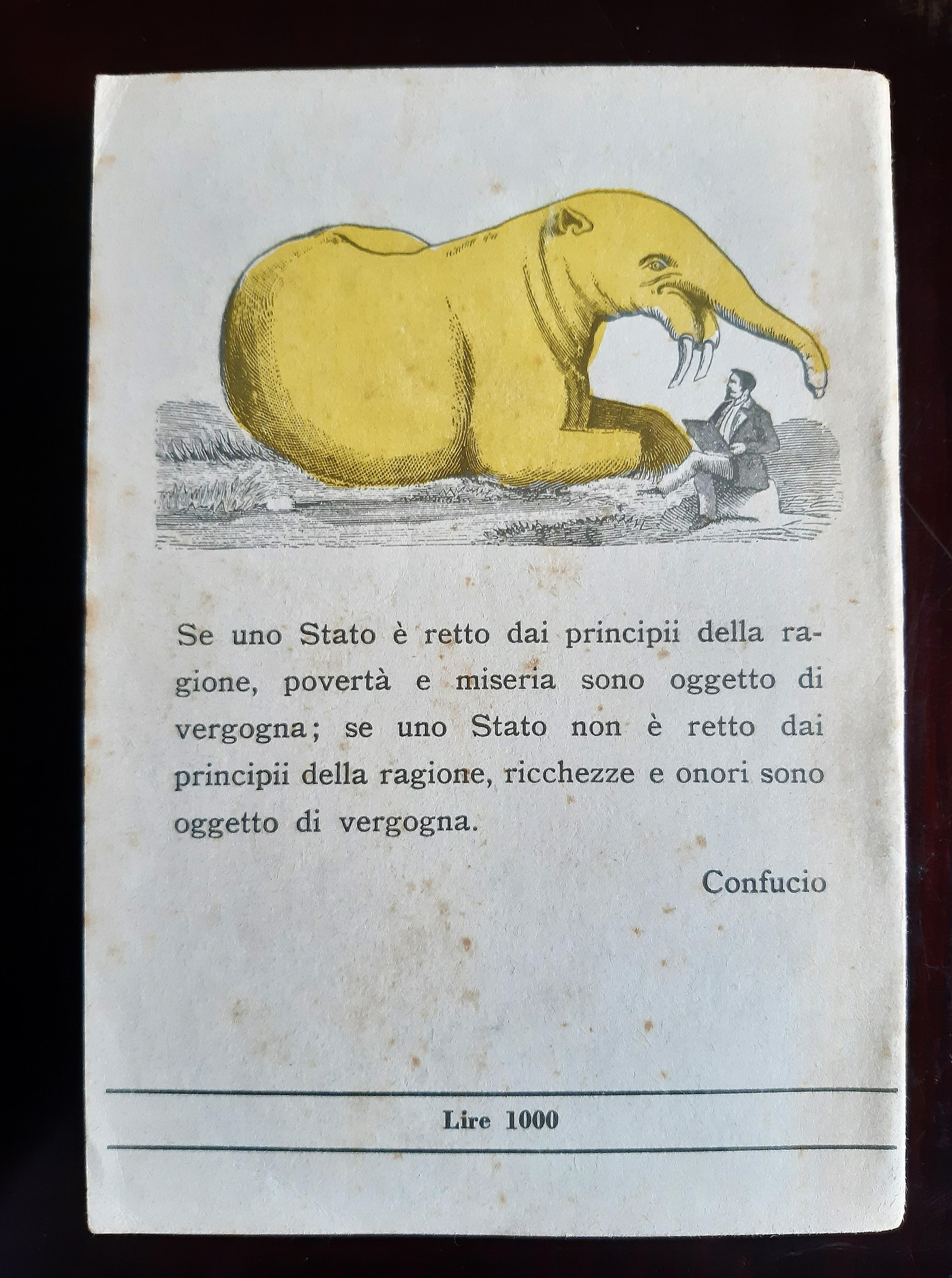 L’Antipatico - Almanacco per il 1960 is an original modern rare book written by Italo Cremona and illustrated by Mino Maccari (Siena,  1898 – Rome, 1989) in 1959.

Original First Edition.

Published by Vallecchi, Florence.

Format: in 8°. The