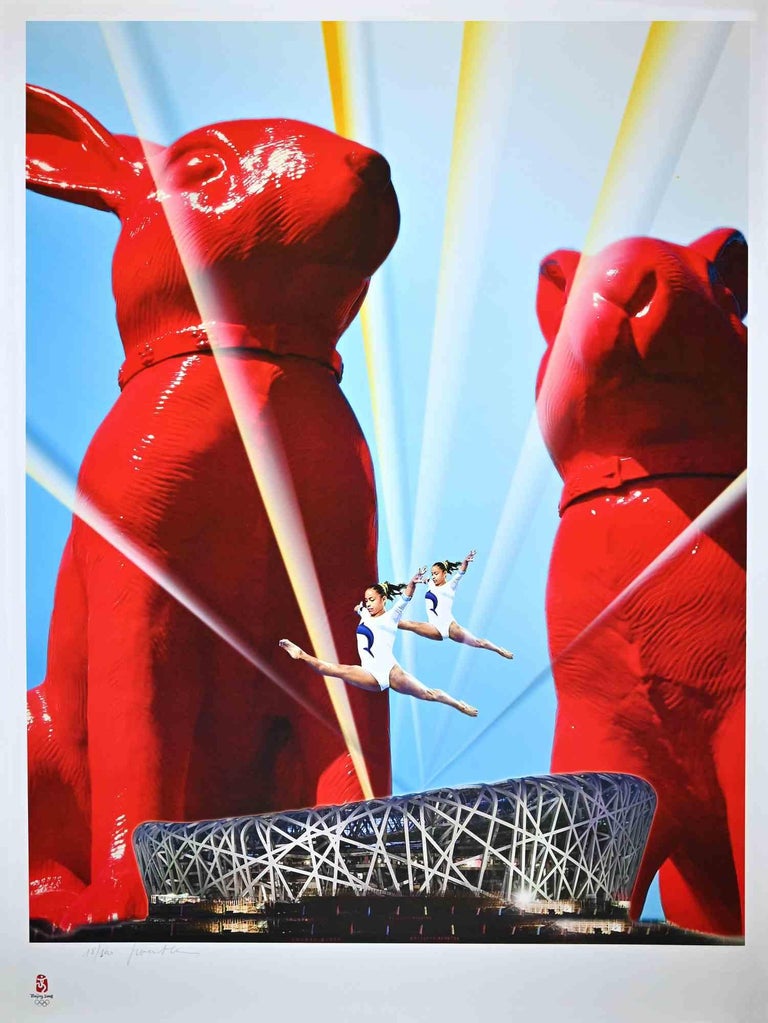 Olympic Stars Between Rabbits- Original Photogrravure by W. Sweetlove - 2008 - Art by William Sweetlove