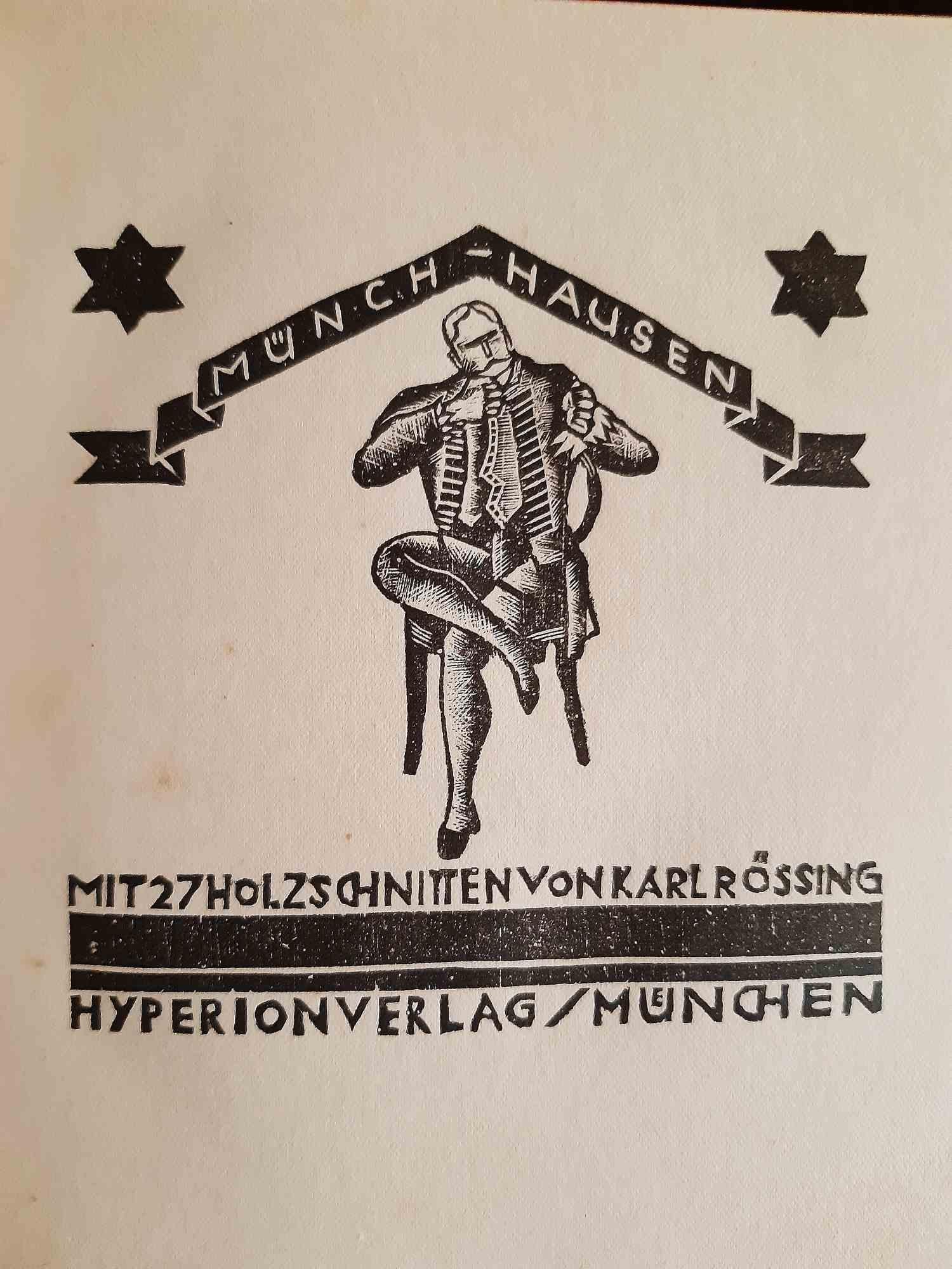 Münchhausen -  Seltenes Buch, illustriert von Karl Rössing - 1920 im Angebot 2