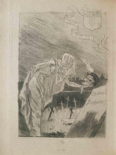 Chez les Passants - Original Rare Book Illustrated by Félicien Rops - 1890