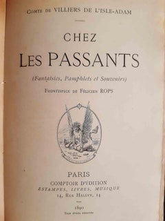 Chez les Passants - Rare Book Illustrated by Félicien Rops - 1890