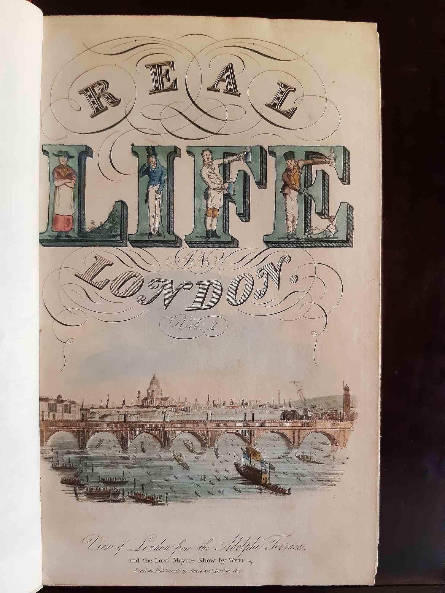 Real Life in London - Rare Book Illustrated by T. Rowlandson - 1820s For Sale 1