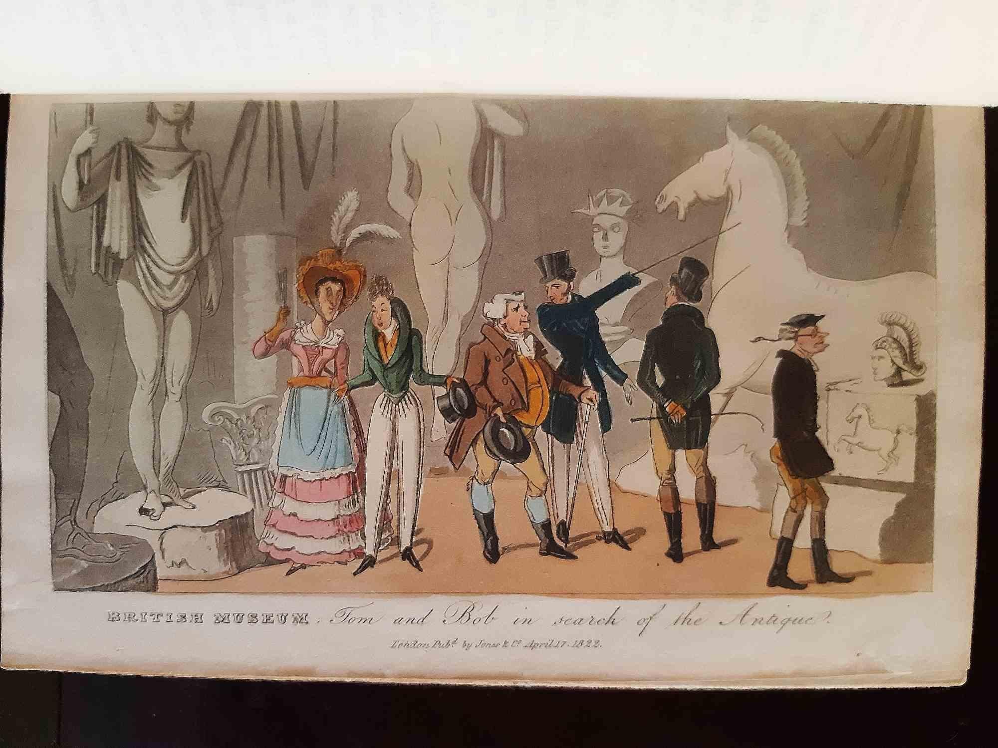 Real Life in London - Rare Book Illustrated by T. Rowlandson - 1820s