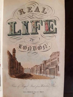 Vita reale a Londra - Libro raro illustrato da T. Rowlandson - Anni '20 del XIX secolo