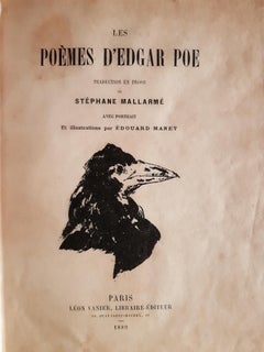 Antique Les Poèmes - Original Rare Book Illustrated after Edouard Manet - 1889