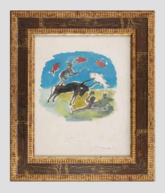 Signes du zodiaque - Aquarelle originale sur papier de Mino Maccari - 1975