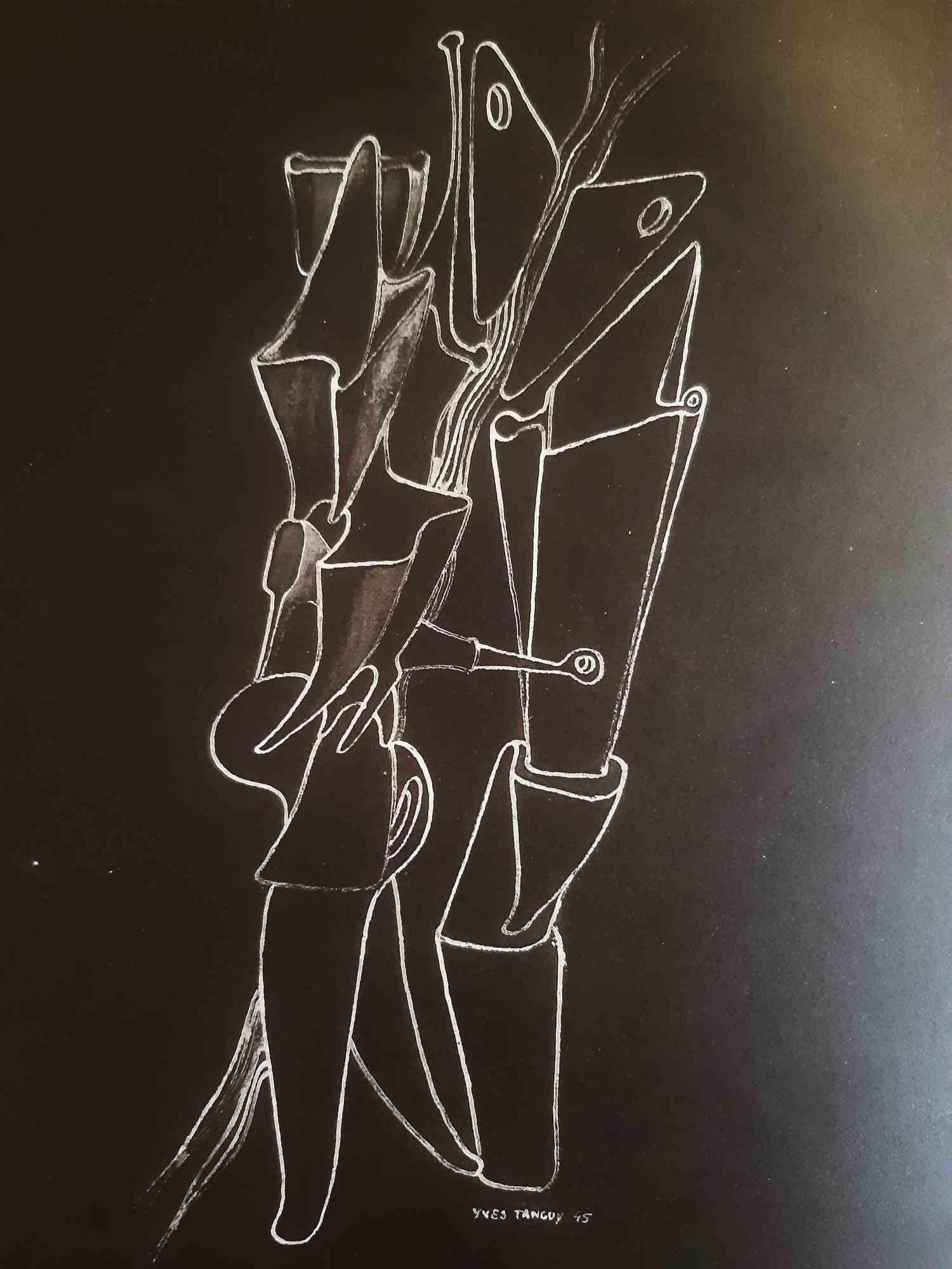 Feu Central - Libro raro illustrato da Yves Tanguy - 1947 - Art Surrealismo di Vítezslav Nezval