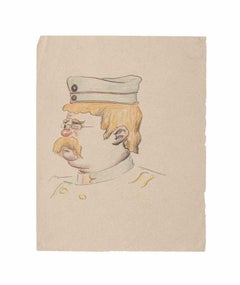 Caricatura - Disegno originale su carta - Inizio XX secolo