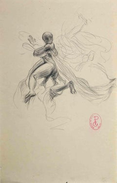 Figure - Original Drawing in Pencil by Georges Picard - Early 20th Century