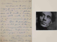 Vintage Autograph Letter Signed By Ottone Rosai to Mino Maccari - 1943