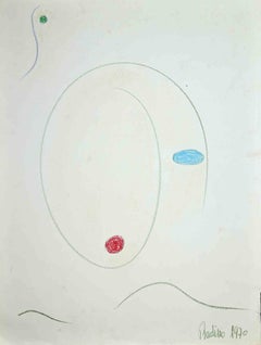 Composition -  Crayons colorés de Badino - 1970