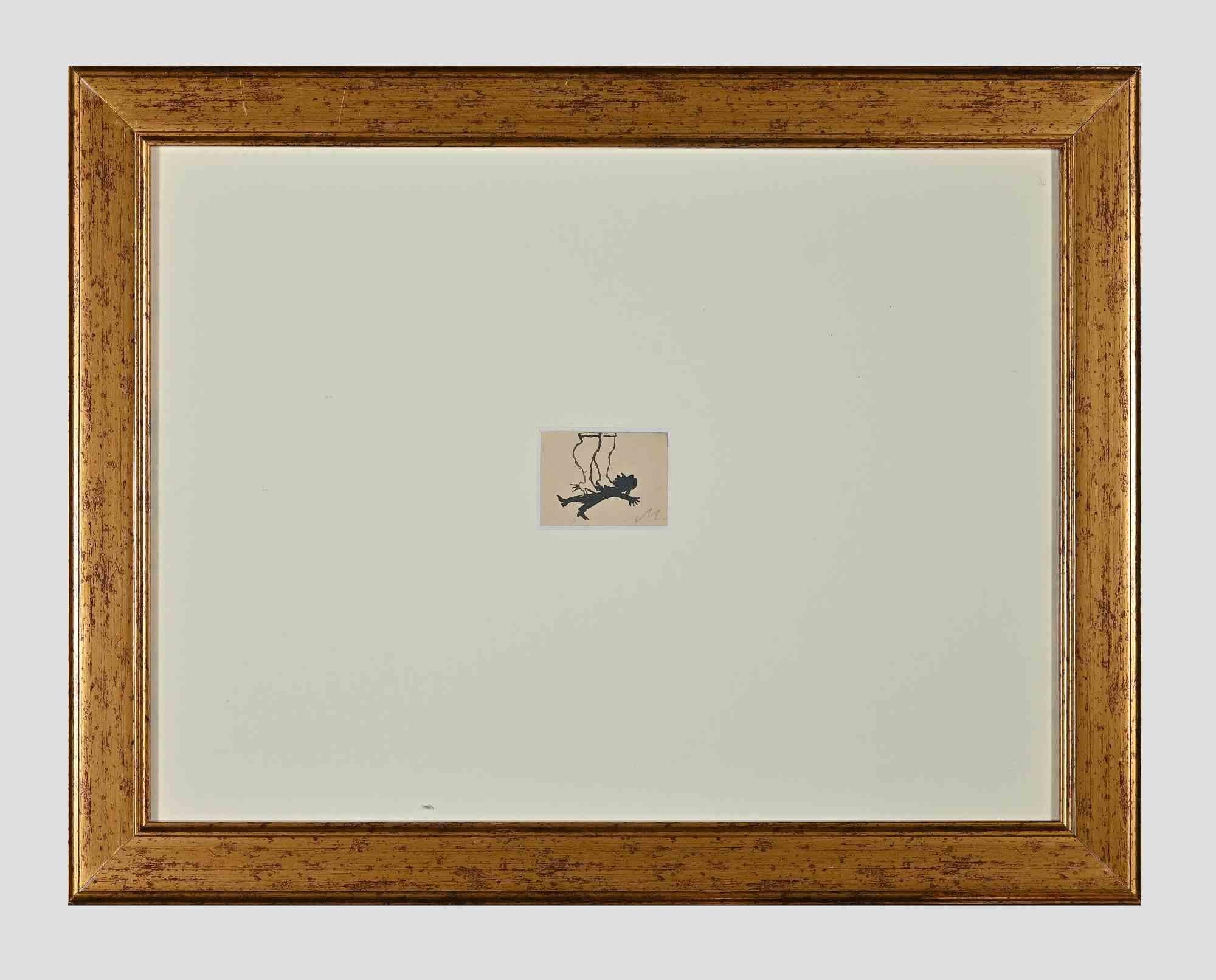 Trampled is an original artwork realized in the half of 20th century by Mino Maccari.

Pen drawing on paper. Hand signed on the lower right margin.

Included an elegant gilded frame.

Mino Maccari was an Italian writer, painter, engraver and