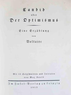 Candid Oder der Optimismu - Livre original rare illustré par Max Unold - 1913