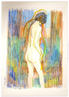 Aktzeichnung – Zeichnung von Leo Guida – 1970