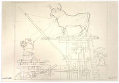 Vintage The Structure - Drawing by Leo Guida - 1977  