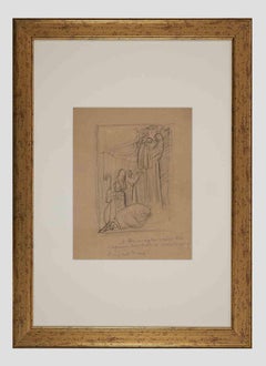 Sacred Scene - Pencil drawing - Early 20th Century