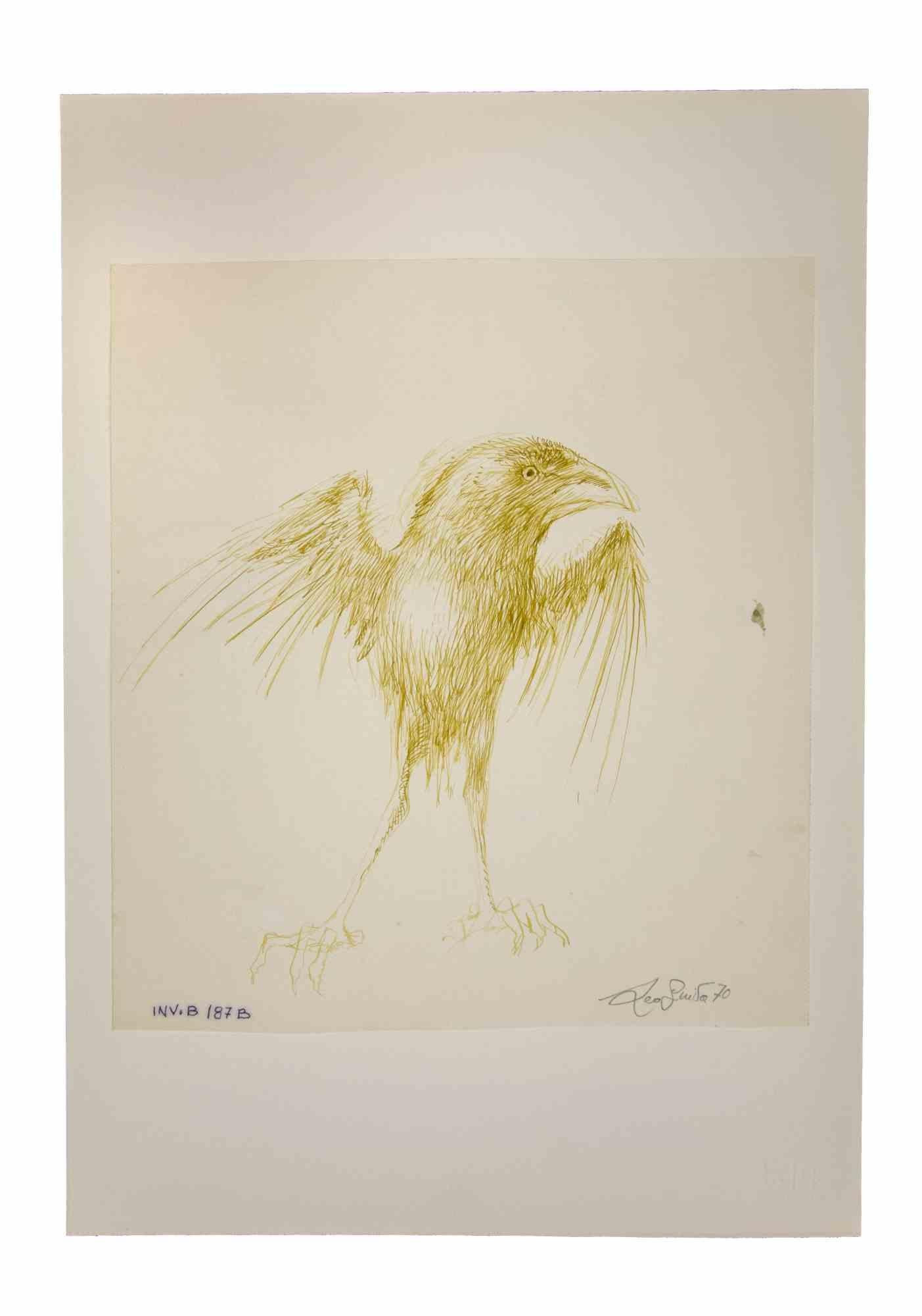 Eagle - Drawing by Leo Guida - 1970s For Sale 1