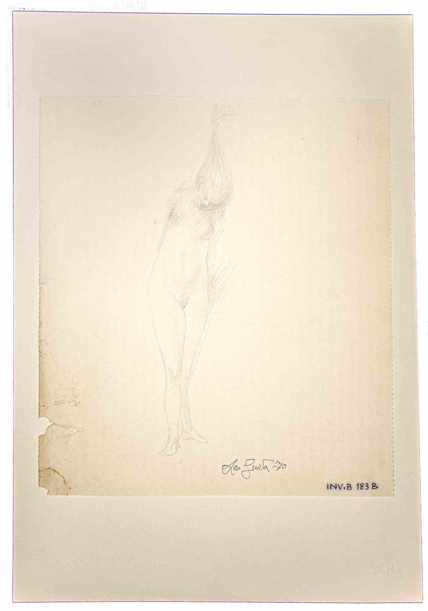 Nudes ist ein originales Kunstwerk  im Jahr 1970 von dem italienischen zeitgenössischen Künstler Leo Guida (1992 - 2017).

Originalzeichnung mit Bleistift auf elfenbeinfarbenem Papier, auf Karton geklebt (50 x 35 cm)
 
Am unteren Rand handsigniert