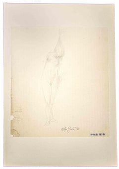 Vintage Nudes - Drawing by Leo Guida - 1970 