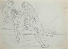 The Dead Christ - Original Drawing - Early 20th century