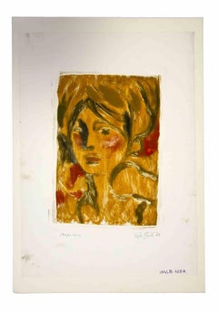 Ritratto - Tecnica mista di Leo Guida - 1961