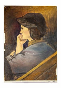 Porträt in Mischtechnik von Leo Guida – 1970