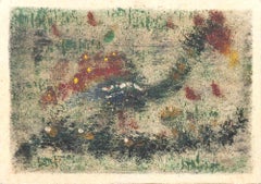 Abstract Composition - Original Pastel and Tempera - Mid 20th Century