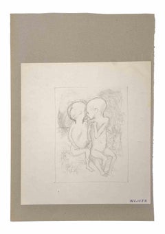 Vintage The Twins - Original Drawing by Leo Guida - 1970s