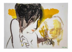 Il ritratto di una donna - Disegno di Leo Guida - Anni '80